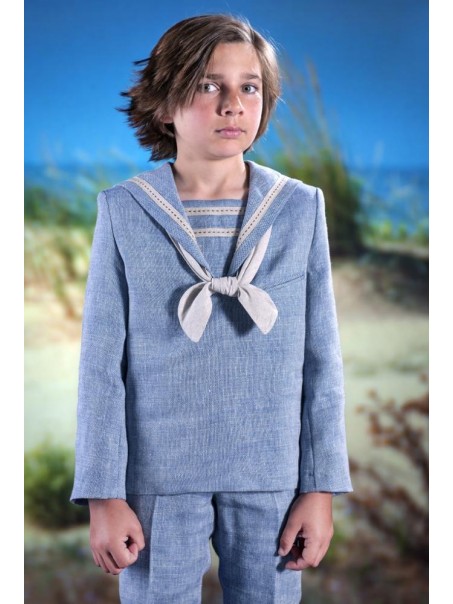 traje marinero lino niño azul comunion 2016